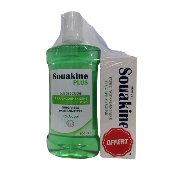 Souakine Bain de bouche plus 500ml+Souakine Pate 50ml PACK