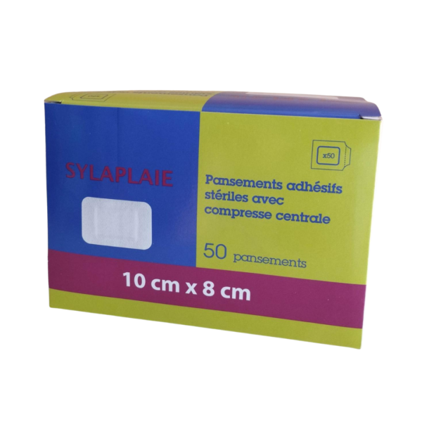 Sylaplaie Pansement Adhesif Sterile 8 cm x 10cm