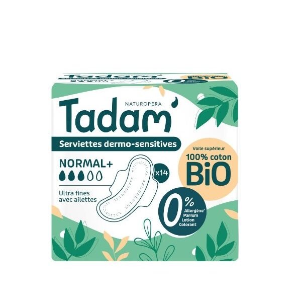 TADAM SERVIETTES ULTRA NORMAL+ 14 UNITES