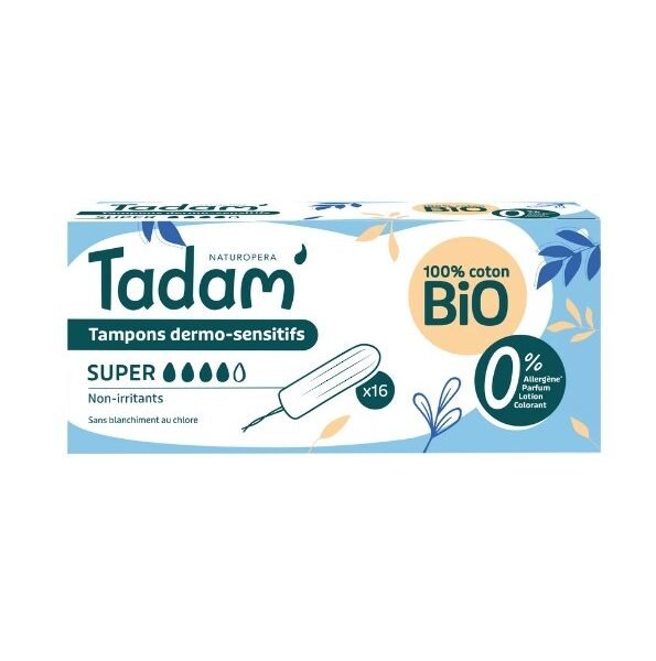 TADAM TAMPONS DERMO SENSITIFS SUPER X 16