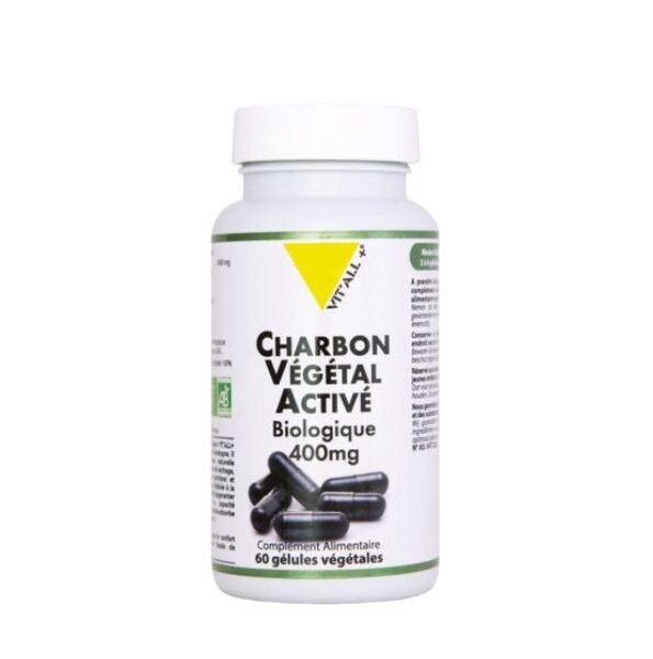 VITALL PLUS CHARBON VEGETAL 400MG 60 GELULES