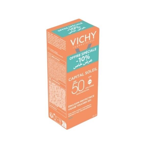 Vichy Capital Soleil Emulsion Toucher Sec Spf50+ 50ml -10%