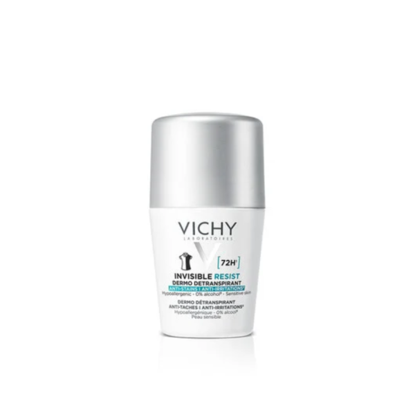 VICHY DÉODORANT  DERMO-DÉTRANSPIRANT INVISIBLE PROTECT 72H ANTI-TACHES ANTI-IRRITATIONS.