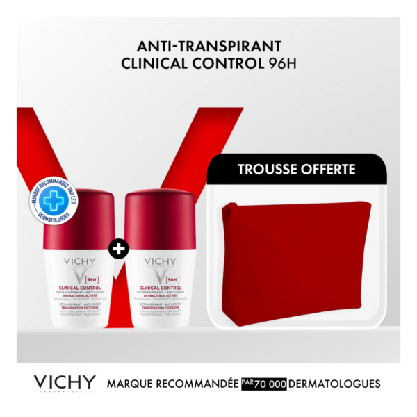 Vichy Deodorant clinical control Femme 96H 2x50ml Trousse