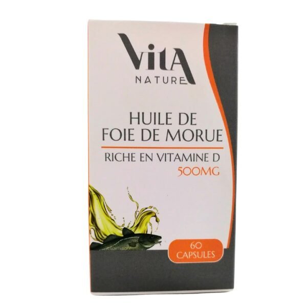Vita Nature Huile de foie de Morue 500mg 60 capsules
