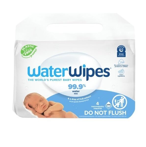 WATERWIPES LINGETTES BABY 4x60 BIO