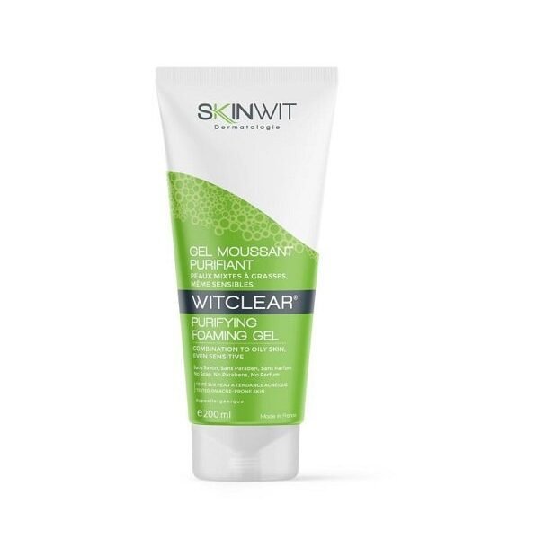 SKINWIT DERMATOLOGIE WITCLEAR Gel Moussant Purifiant Nettoyant 200ml