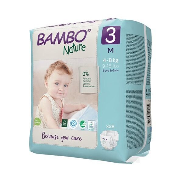 Bambo Nature 3, couches M / 4-8kg/52un