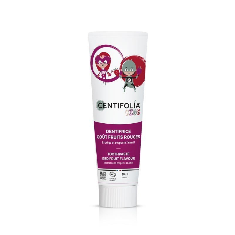childrens-toothpaste-1.jpg Centifolia Dentifrice Kids Gouts Fruits rouges 50ml – Image 1
