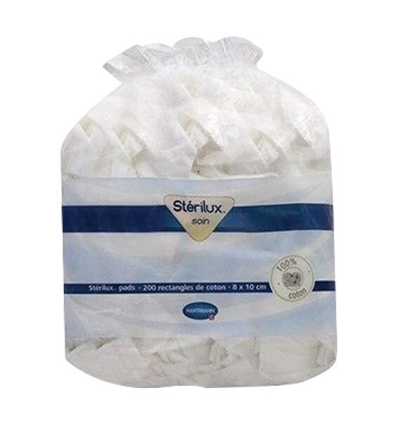 Hartmann Sterilux Pads Rectangles de coton 200 Pièces