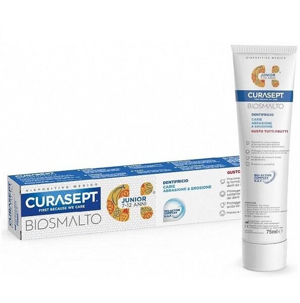 CURASEPT biosmalt Dentifrice Junior tous fruits-7ans-12ans 75ml