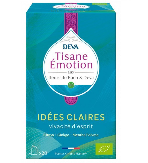 deva-idees-claires-1.jpg DEVA Tisane Emotion Idées Claires Vivacité d'esprit 20 Sachets – Image 1
