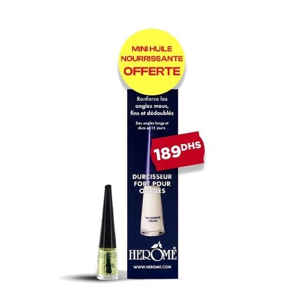 Herôme – Durcisseur Fort + Mini Huile nourrissante Offerte