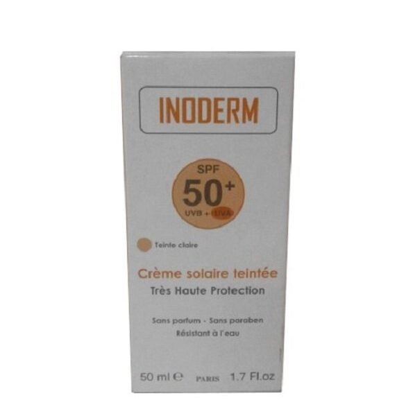 INODERM ÉCRAN SOLAIRE TEINTÉ CLAIRE SPF 50+ (50ML)