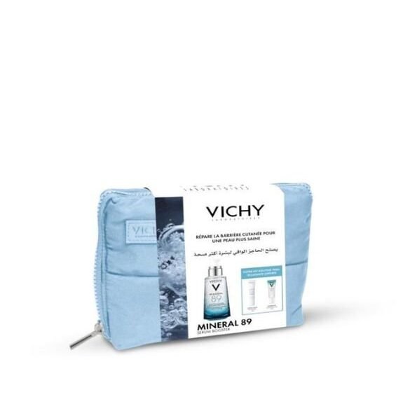 Vichy Minéral 89 Sérum Fortifiant Tous Types de Peaux | 50ml = Uv Age Daily+Mineral 89 Miniature + Trousse