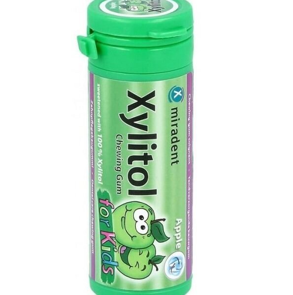 MIRADENT XYLITOL CHEWING GUM APPLE KIDS B30