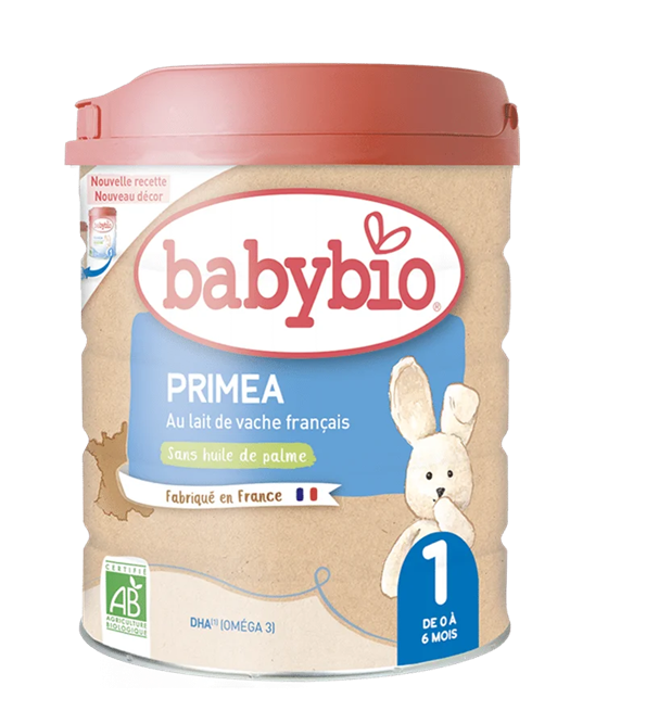 primea-1er-age-babybio-maroc-1-1.png BABYBIO Lait 1ème âge Boîtes Lait infantile Primea 1 Croissance 800G – Image 1