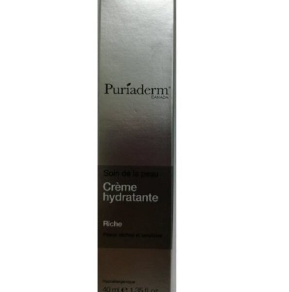 Puriaderm Soin de la Peau Crème Hydratante Riche 40ml