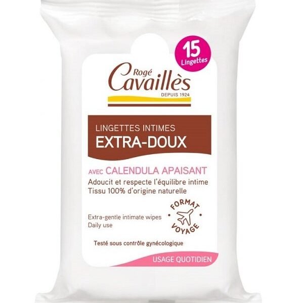 Rogé Cavailles Lingettes Extra Doux 15unités