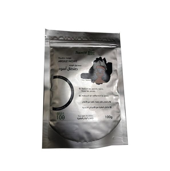 SANTE BIO PREMIUM Poudre Visage Argile Noire 100G