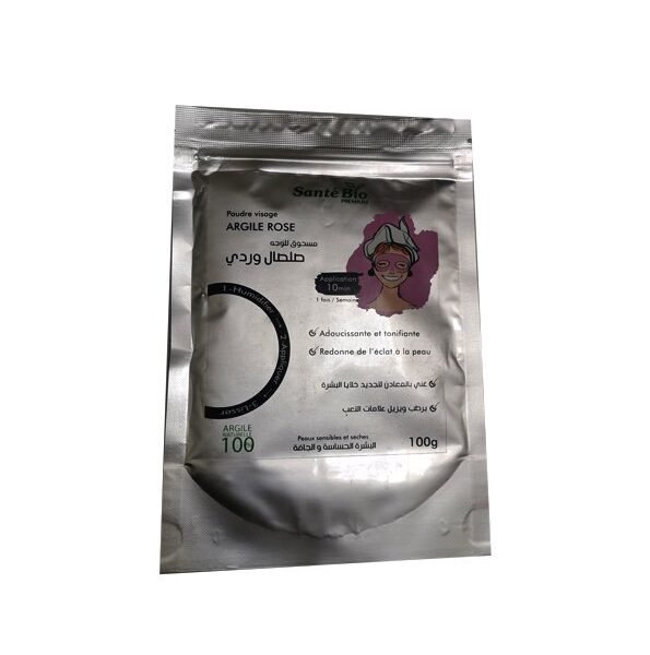 SANTE BIO PREMIUM Poudre Visage Argile Rose 100G