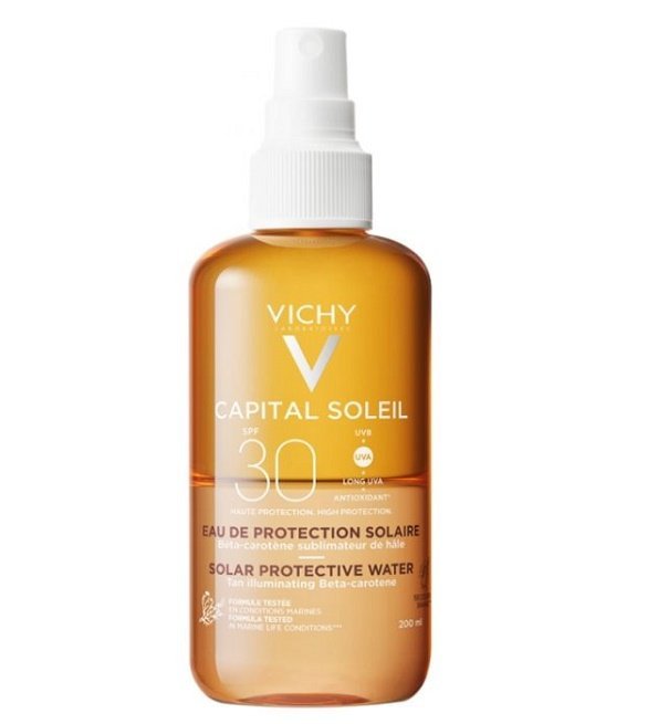 vichy-vichy-capital-soleil-eau-de-protection-solaire-spf-30-200-ml-bronzage.jpg VICHY CAPITAL SOLEIL EAU DE PROTECTION SOLAIRE HYDRATANTE SPF30 CAPITAL SOLEIL 200ml – Image 1
