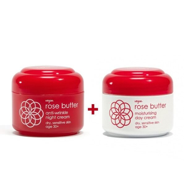 ZIAJA Rose Butter Pack Creme de Nuit 50ml + Creme Jour 50ml OFFERT